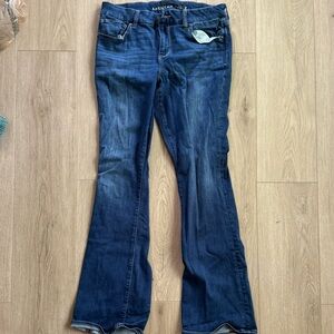American Eagle Outfitters Blue Flare Wide Leg Jeans